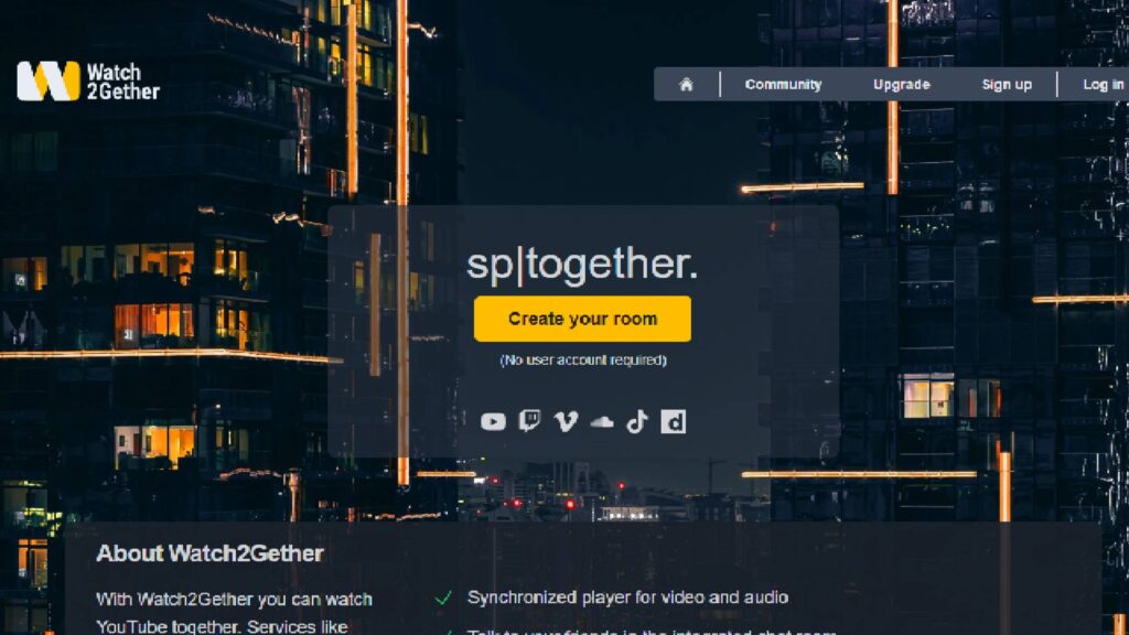 Watch2Gether website