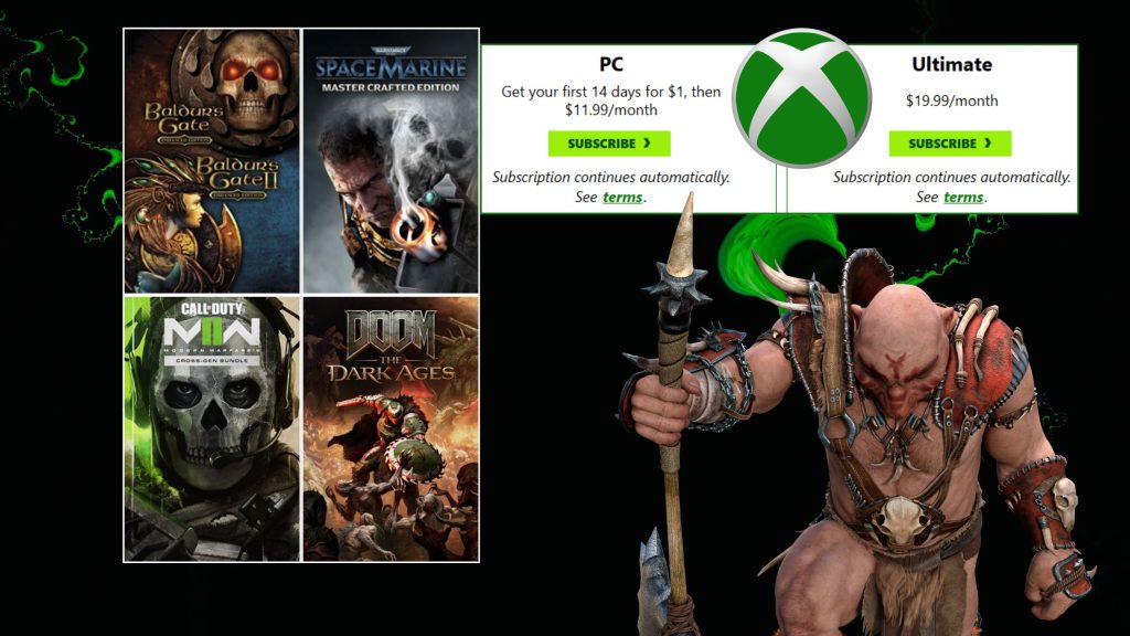 Xbox Game Pass Cheaply