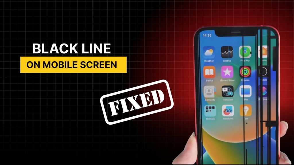 Can I fix the black line on my mobile screen at home