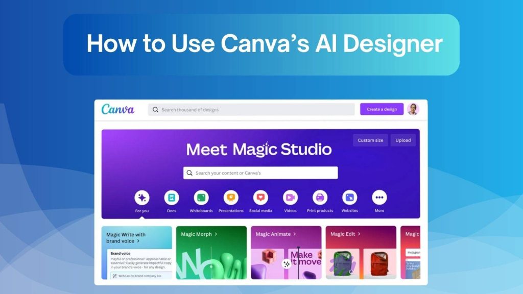 how Canva’s AI Designer work